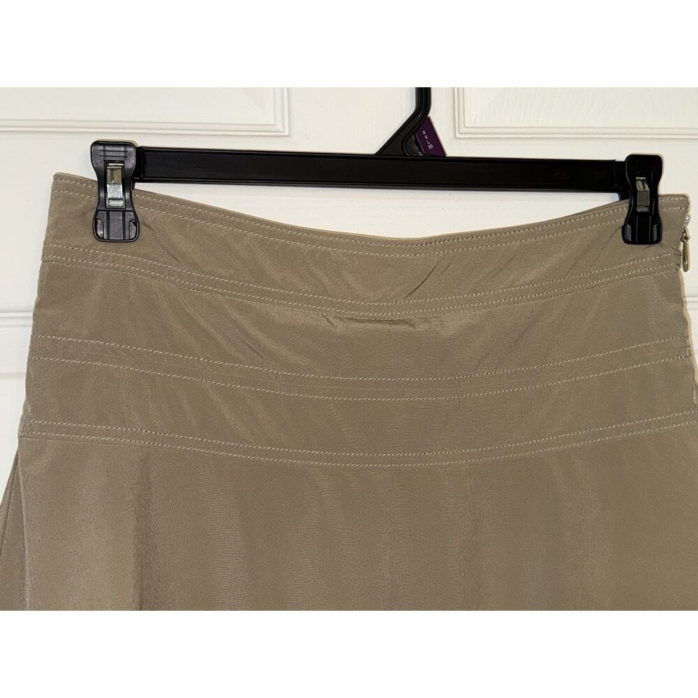 Athleta Womens Everyday Skort Sz 8 Classic Taupe Stretch #983365 Active Side Zip - Picture 2 of 11